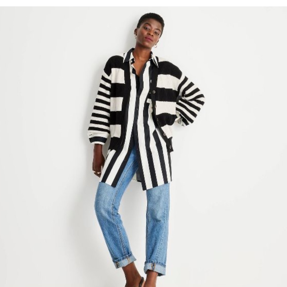 Striped Slouchy Cardigan - Future Collective™ with Kahlana Barfield Brown